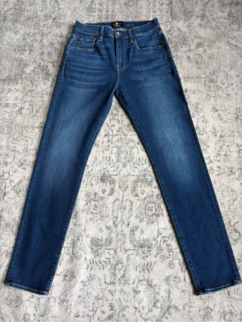 7 For All Mankind Adrien Luxe Sport Dark Wash Slim Jeans Size 30